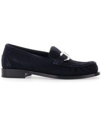 Ferragamo - Loafer Marian Suede Calfskin Loafers - Lyst