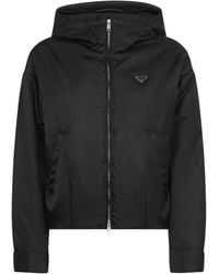 Prada - Hooded Blouson Re-Nylon Recycled Polyamide Bomber Jackets - Lyst