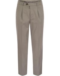Brunello Cucinelli - Garment-Dyed Leisure Fit Trousers - Lyst