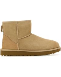 UGG - Sand Suede Classic Ultra Mini Ankle Boots - Lyst