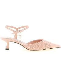 Jimmy Choo - Textured Pointed Toe Pumps - Lyst