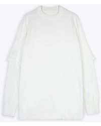 Rick Owens - Hustler T Cotton Layered T-Shirt With Long Sleeves - Lyst