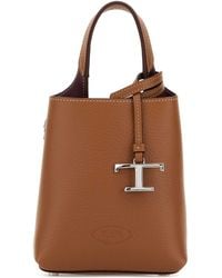 Tod's - Camel Leather Micro Handbag - Lyst