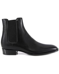 Saint Laurent Wyatt Chelsea Boots - Black