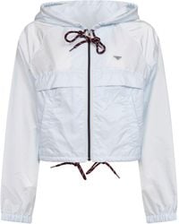 Prada - Re-Nylon Hooded Jacket Recycled Polyamide Bomber - Lyst
