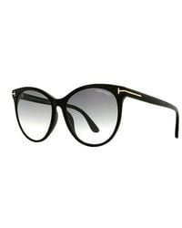 Tom Ford - Sunglasses Cat Eye Full Rim, Shiny Frame And Smoke Gradient Lens Ft078701B - Lyst