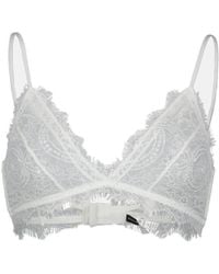 Anine Bing - Triangle Cup Sheer Lace Bra - Lyst