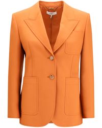 Chloé - Chloé Straight-Cut Wool Gabardine Blazer - Lyst