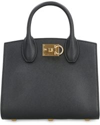 Ferragamo - Studio Box Leather Mini Handbag - Lyst