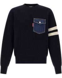 DSquared² - Denim Mix' Sweater - Lyst