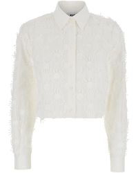 MSGM - Crop Shirt - Lyst