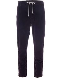 Eleventy - Jogger Velluto Bordeaux - Lyst