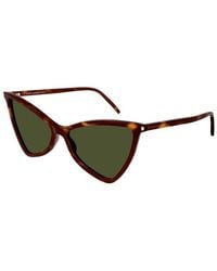 Saint Laurent - Sunglasses Geometric Full Rim, Havana Frame And Lens Sl475Jerry002 - Lyst