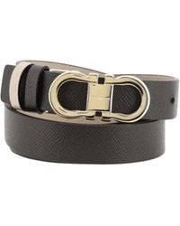 Ferragamo - Reversible Leather Belt Calf Bos Taurus E Braces - Lyst