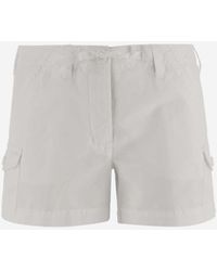 Aspesi - Cotton And Linen Short Pants - Lyst