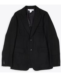 Comme des Garçons - Jacket Woven Wool Patchwork Blazer With Peak Lapel - Lyst