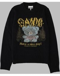 Ganni - Teddy Forest Jumper Sweater - Lyst
