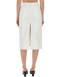 Courreges - Skirt With Buttons Main Fabric: Cotton - Lyst