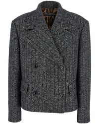 Dolce & Gabbana - Double-Breasted Jacket With Notched Revers - Lyst