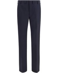 Prada - Tailored Trousers Fleece Wool Ovis Aries - Lyst