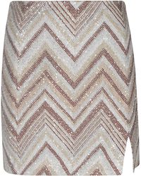 Missoni - Zig-Zag Stripe Pattern Embellished Short Skirt - Lyst