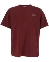 Givenchy - Bordeaux T-Shirt With Logo Patch On The Chest - Lyst