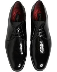 Dolce & Gabbana - Calfskin Leather Derby Dress Shoes 100Lf - Lyst