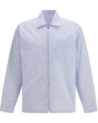 Prada - Striped Re-Nylon Shirt Polyamide - Lyst