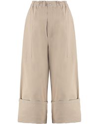 Moncler Genius - 2 Moncler 1952 - Cotton Blend Wide Leg Trousers - Lyst