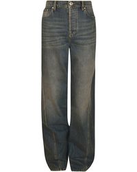 Lanvin - Long Buttoned Jeans - Lyst