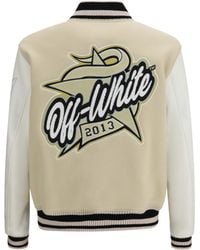 Off-White c/o Virgil Abloh - Jacket Varsity Star Logo Wool - Lyst