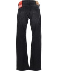 DIESEL - 'Larkee' Jeans With Logo Patch On The Rear And Tapered Leg - Lyst