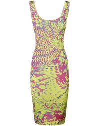 Versace - Pattern-Printed Sleeveless Stretched Dress - Lyst