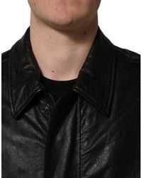 Dolce & Gabbana - Leather Full Zip Biker Jacket Clothing - Lyst