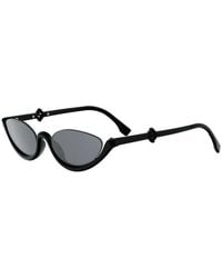 Fendi - Sunglasses Cat Eye Semi Rim, Shiny Frame And Smoke Lens Fe40178U01A - Lyst