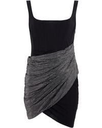 GIUSEPPE DI MORABITO - Mini Dress With Rhinestone Belt Viscose - Lyst