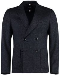 BOSS - Double-Breasted Virgin Wool Jacket - Lyst