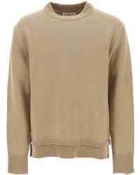 Maison Margiela - Crew Neck Sweater With Elbow Patches - Lyst