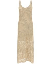 Brunello Cucinelli - Linen Long Dress - Lyst