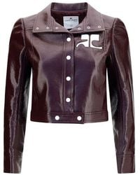 Courreges - Bordeaux Cotton Jacket - Lyst