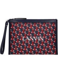 Lanvin Clutch In Leather - Red