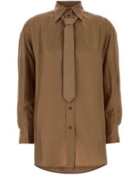 Zimmermann - Biscuit Silk Shirt - Lyst