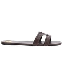 Saint Laurent - Sandals Mabrouka Leather Calf - Lyst