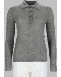Aspesi - Wool Polo Jumper Sweater - Lyst