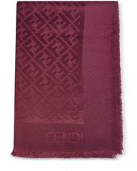 Fendi - Shawl Ff 60% Silk/40% Wool - Lyst