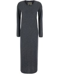 Semicouture - Long Knit Dress Brenda Wool - Lyst