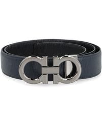 Ferragamo - Reversible Leather Gancini Hook Belt - Lyst