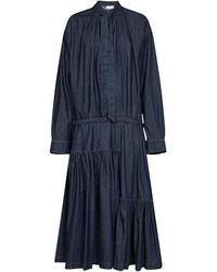 Dries Van Noten - Cotton Denim Denvy Midi Dress - Lyst