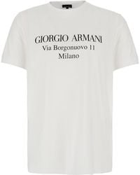 Giorgio Armani - Crew Neck T-Shirt Cotton T-Shirts - Lyst