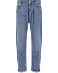 Brunello Cucinelli - Cotton Straight-Leg Jeans Clothing - Lyst